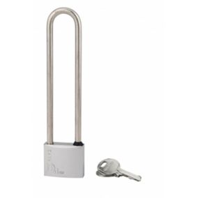 Cadenas à clé Type 1, laiton, extérieur, anse haute inox, 40mm, 2 clés - THIRARD