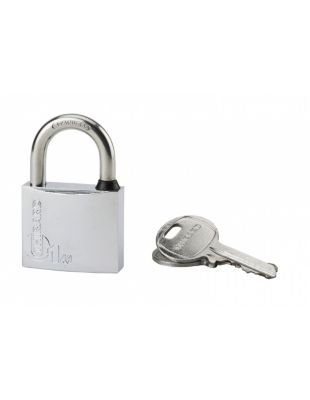 Cadenas à clé Type 1, laiton, extérieur, anse inox, 40mm, 2 clés - THIRARD
