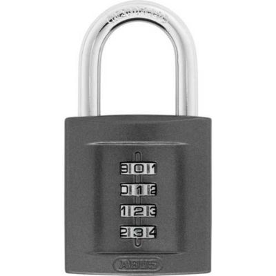 Cadenas à combinaison ABUS 11886 50 mm, corps zinc moulé sous pression et arceau en acier trempé