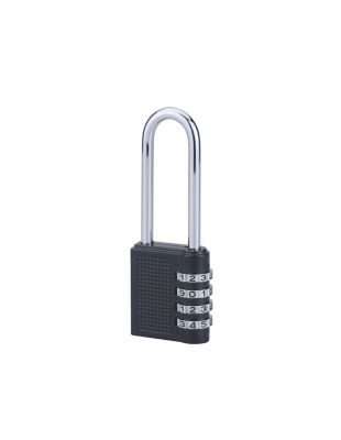 Cadenas à combinaison Compact 04, 4 chiffres, intérieur, anse demi-haute acier, 40mm, noir - THIRARD