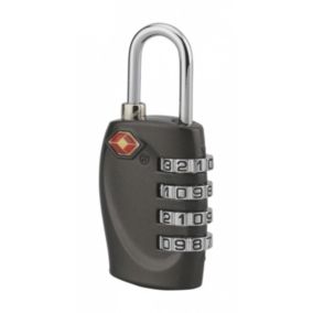 Cadenas à combinaison TSA, 4 chiffres, voyage, anse acier, 30mm - THIRARD