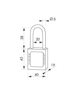 Cadenas de consignation 40mm, anse 38mm, Orange, variure A5 - Thirard