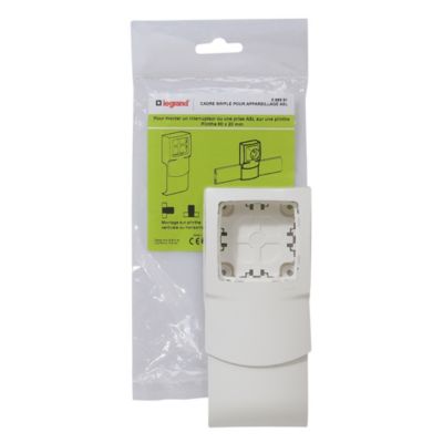 Cadre 1 poste appareillage saillie pour plinthe 80 x 20 mm Legrand