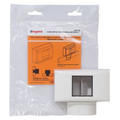 Cadre 1 poste Mosaic pour moulures et plinthes DLPlus Legrand