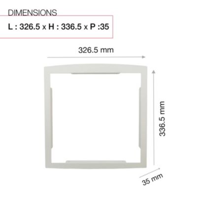 Cadre d'encastrement Blanc neige mat RAL 9016M