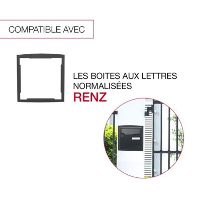 Cadre d'encastrement Gris anthracite aspect sablé REN 0206