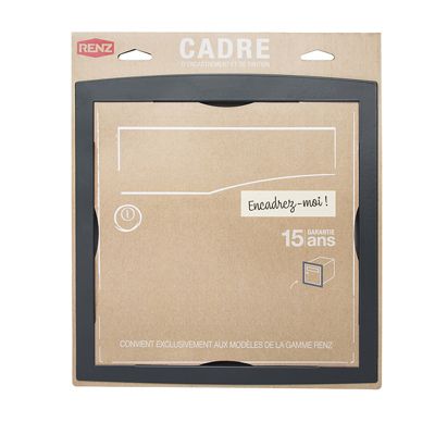Cadre d'encastrement Gris anthracite aspect sablé REN 0206