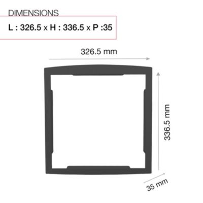 Cadre d'encastrement Gris anthracite aspect sablé REN 0206
