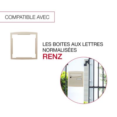 Cadre d'encastrement Ivoire mat RAL 1015