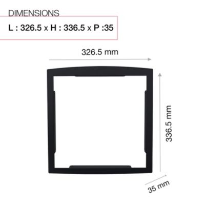 Cadre d'encastrement Noir mat 9005M