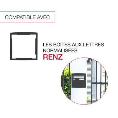 Cadre d'encastrement Noir Sablé RAL 2100 MS