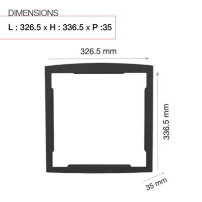 Cadre d'encastrement Noir Sablé RAL 2100 MS