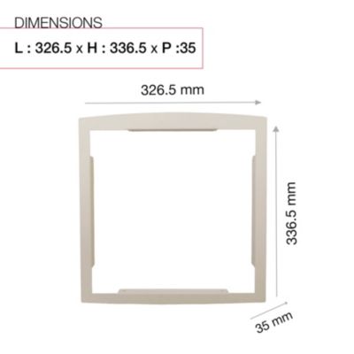 Cadre d'encastrement Ton Pierre aspect sablé RAL 1013 S