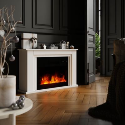 Cadre d'habillage de foyer pour insert GoodHome RLF-M2 blanc