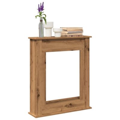 Cadre de cheminée chêne artisanal 75x20x87,5 cm bois ingénierie