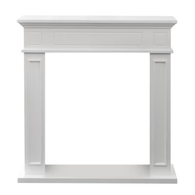 Cadre De Cheminée Jeffersonwhite Avec Revêtement En Bois, L89,5Xh90,5Xp28