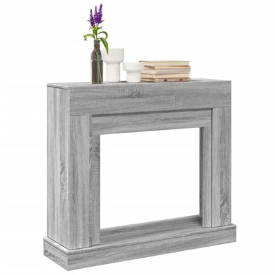 Cadre de cheminée sonoma gris 100x30x87,5 cm bois d ingénierie