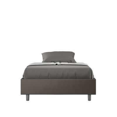Cadre de lit double Azelia 140x210 sans sommier cappuccino - Azelia - Marron - Blanc