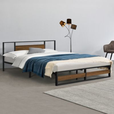Lit double classique en laiton bronze, pour chambre d'hôtel