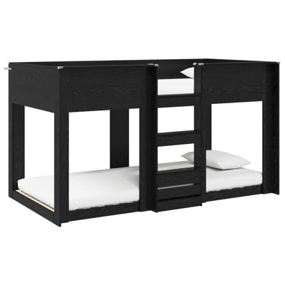 Cadre de lit, Lit superposé pour Enfants Chêne noir 80 x 200 cm