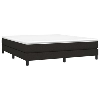 Cadre de lit sans matelas noir 180x200 cm tissu