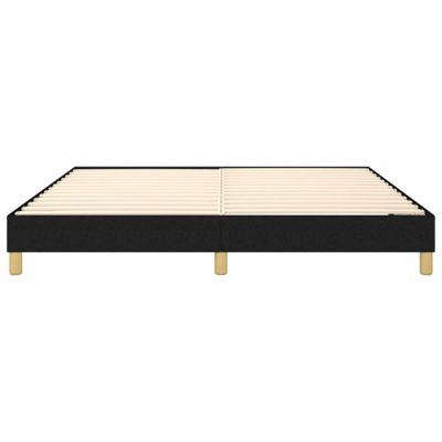 Cadre de lit sans matelas noir 180x200 cm tissu