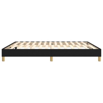 Cadre de lit sans matelas noir 180x200 cm tissu