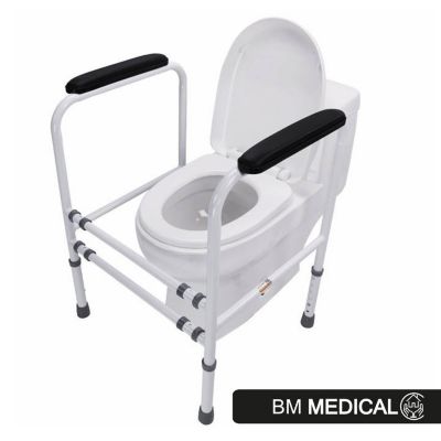 Cadre de toilette autoportant - Bm Médical CT-50- Réglable en hauteur et en largeur