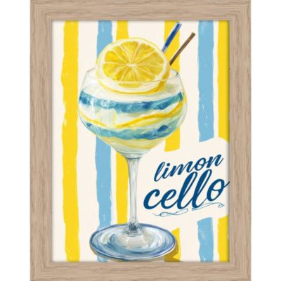Cadre décoratif limoncello jaune et bleu 27 x 33 cm, Dada Art