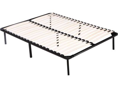 Cadre à lattes + pieds pour matelas de 160 x 200 cm - 20 lattes