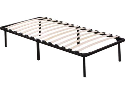 Cadre à lattes + pieds pour matelas de 90 x 190 cm  13 lattes