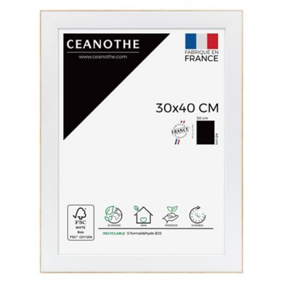 Cadre Newton blanc l.30 x H.40 cm Ceanothe