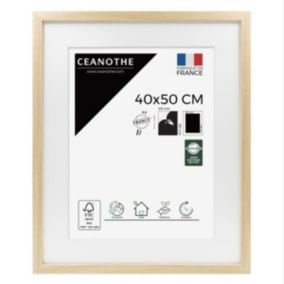 Cadre photo 40x50 cm milan brut  avec passe-partout 30x40 cm Fabriqué en France