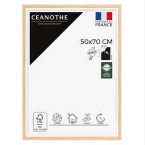 Cadre photo actual bois blanc 50x70 cm Fabriqué en France