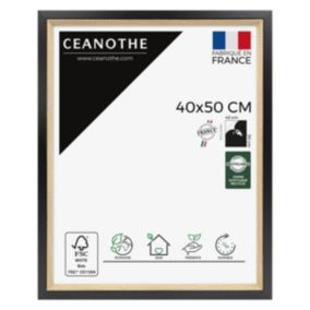 Cadre photo actual bois noir 40x50 cm Fabriqué en France