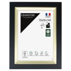 Cadre photo actual noir doré 13x18 cm Fabriqué en France