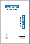 Cadre photo aluminium argent brillant Accent 40 x 60 cm