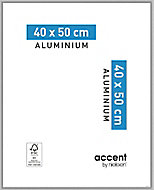 Cadre photo aluminium argent mat Accent 40 x 50 cm