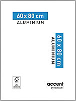 Cadre photo aluminium argent mat Accent 60 x 80 cm