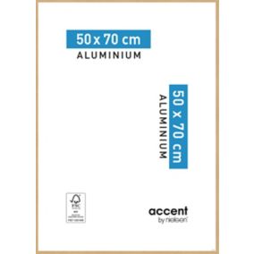 Cadre photo aluminium chêne Accent 50 x 70 cm