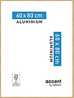 Cadre photo aluminium chêne Accent 60 x 80 cm