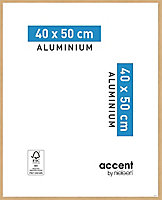 Cadre photo aluminium chêne Accent l.40 x H.50 cm