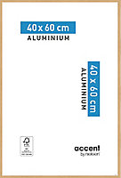 Cadre photo aluminium chêne Accent l.40 x H.60 cm