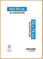 Cadre photo aluminium chêne Accent l.50 x H.70 cm
