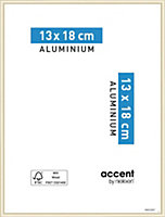 Cadre photo aluminium Nielsen Accent or mat l.13 x H.18 cm