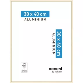 Cadre photo aluminium Nielsen Accent or mat l.30 x H.40 cm