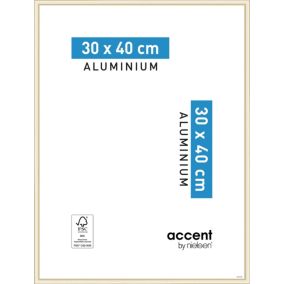 Cadre photo aluminium Nielsen gamme Accent l.31 x H.41 cm couleur or mat