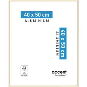 Cadre photo aluminium Nielsen gamme Accent l.41 x H.51 cm couleur or mat