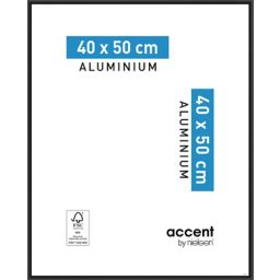 Cadre photo aluminium noir Accent 40 x 50 cm
