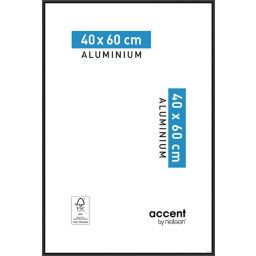 Cadre photo aluminium noir Accent 40 x 60 cm